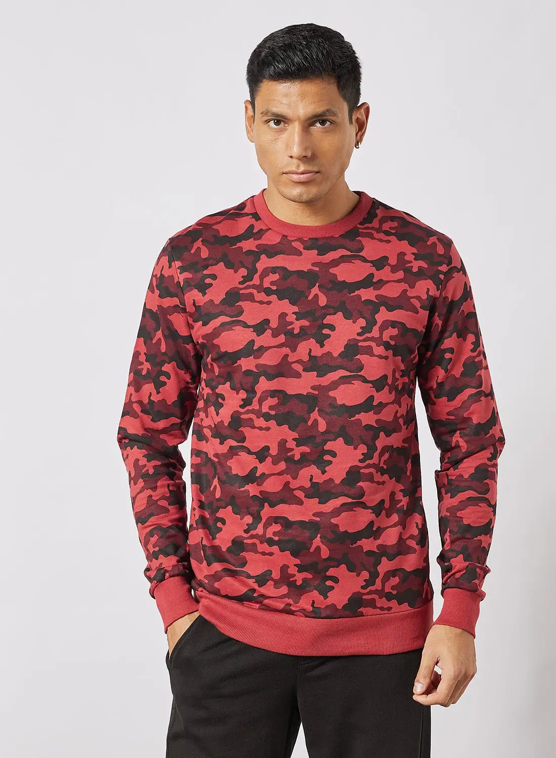 Noon East Crew Neck Printed Sweatshirt Dark Mauve