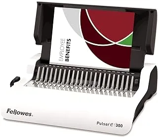 Fellowes Medium Duty Electric Comb Binding Machine Model Pulsar E-300, White