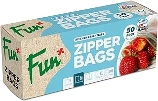 Fun Sandwich Zipper Bags - 18.3 X 23.5 Cms - Pack Of 50