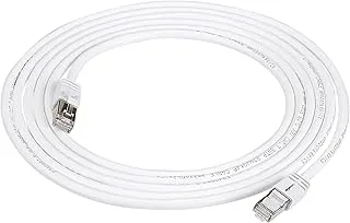 Amazon Basics RJ45 Cat 7 High-Speed Gigabit Ethernet Patch Internet Cable, 10Gbps, 600MHz - White, 10-Foot (3M)