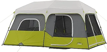 CORE Equipmentinstant Tent 9 Person Instant Cabin, Grey/Green, 14' X 9' Medium 40008