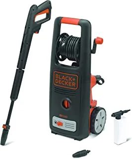 Black & Decker 1800W 135 Bar Pressure Washer Cleaner for Home, Garden and Vehicles, Black/Orange - BXPW1800E-B5, 2 Years Warranty