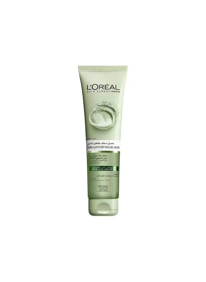 L'OREAL PARIS Pure Clay Purifying Gel Wash, Eucalyptus - Eucalyptus 150ml