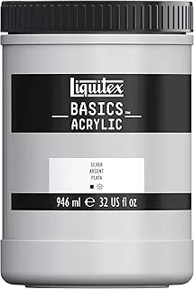 Liquitex BASICS Acrylic Color, 32oz., Silver