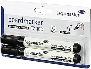 Legamaster board marker plus tz100, black, pack of 2