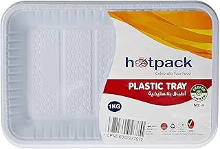 Hotpack Disposable Rectangular Plastic Serving Tray -Medium Size- 1Kg