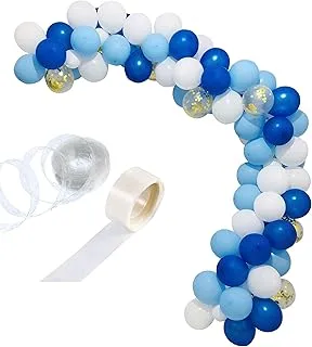 Zorpia Blue Balloon Arch Garland Kit White Gold Confetti Balloons Decorating Strip Royal Baby Shower Wedding Birthday Party Decorations