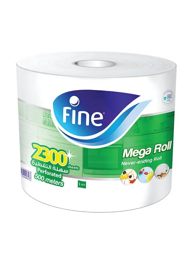 Fine Sterilized Kitchen Towel Mega Roll 2300 Sheets White 500meter