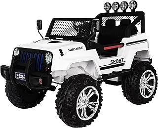 Dorsa®Buggy 4X4 ركوب كهربائي على جيب مع RC والموسيقى أبيض