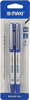 MAXI ROLLER PEN 0.5MM NEEDLE TIP BLISTER OF 2PC BLUE, NPR5 2BB