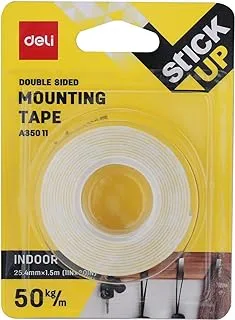 Deli Mounting Double Sided Tape, 1.5 Meter Length X 25 Mm Width