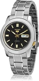 Men's Seiko 5 Automatic Watch with Analog Display and Stainless Steel Strap SNKK17