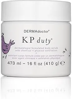 DERMAdoctor Kp Duty Dermatologist Formulated Body Scrub 473 ml, Pack of 1, white