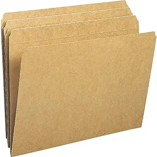 Smead File Folder, Reinforced Straight-Cut Tab, Letter Size, Kraft, 100 Per Box (10710)