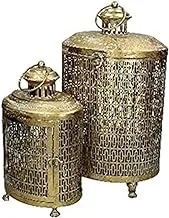 Dubai Garden Centre Gold Metal Lantern, Medium