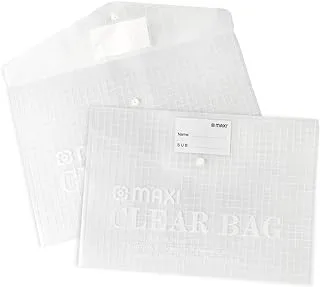 Maxi fool scap clear bag with name card 180 micron Document Folder - Clear