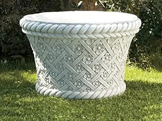 Dubai Garden Centre Cesto Con Fiori Cement Planter