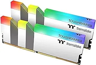 Thermaltake Tough RAM RGB DDR4 3600 Mhz Cl18 32GB (2X16GB) Memory, Dimm Module Type, Compatible With Intel 500, 400, 300, X299 Series, Amd X570, B550 - White