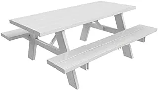 Dubai Garden Centre Custom Made Wooden Picnic Table, White