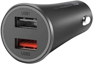 Xiaomi Mi 37W Dual Port USB Fast Car Charger Single Port With Flash Fast Charge 27W Minimum - Black