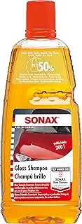 Sonax Gloss Shampoo Concentrate - Professional Car Cleaning Solution for all Paintwork Surfaces - Leaves Paint Shiny, Glossy, and Brilliant - Thick Lather, Pleasant Scent, pH-Neutral Formula - 1L