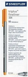 Staedtler ST-334-07 Triplus Fineliner 0.3 mm Marker Pen, Light Brown, Pack of 10