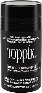 Toppik Hair Building Fiber, 12 gm, Dark Brown