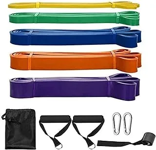 SKY-TOUCH Pull Up Assist Bands,8 Packs Pull Up Assist Bands Set Resistance Loop Bands Powerlifting Exercise Stretch Bands With Door Anchor And Handles, Multicolor