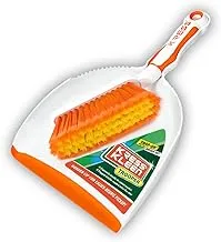 Kress Kleen Snap-On Dust Pan & Brush Set برتقالي ، 8063