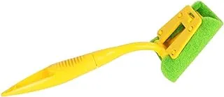 Sink Scrubber with Handle (Yellow & Green) + 1 replacement scrubber