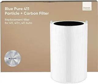 Blueair Genuine Replacement Filter, Particle + Carbon Filter, Compatible with 3210, Blue Pure 411 & Joy S, ‎F411PACF100929