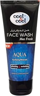 Cool & Cool Purifying Aqua Face Wash for Men 30ML - Natural Betain & Purifying Minerals, Cleanses Clogged Pores & Hydrates Skin, Suitable for All Skin Types