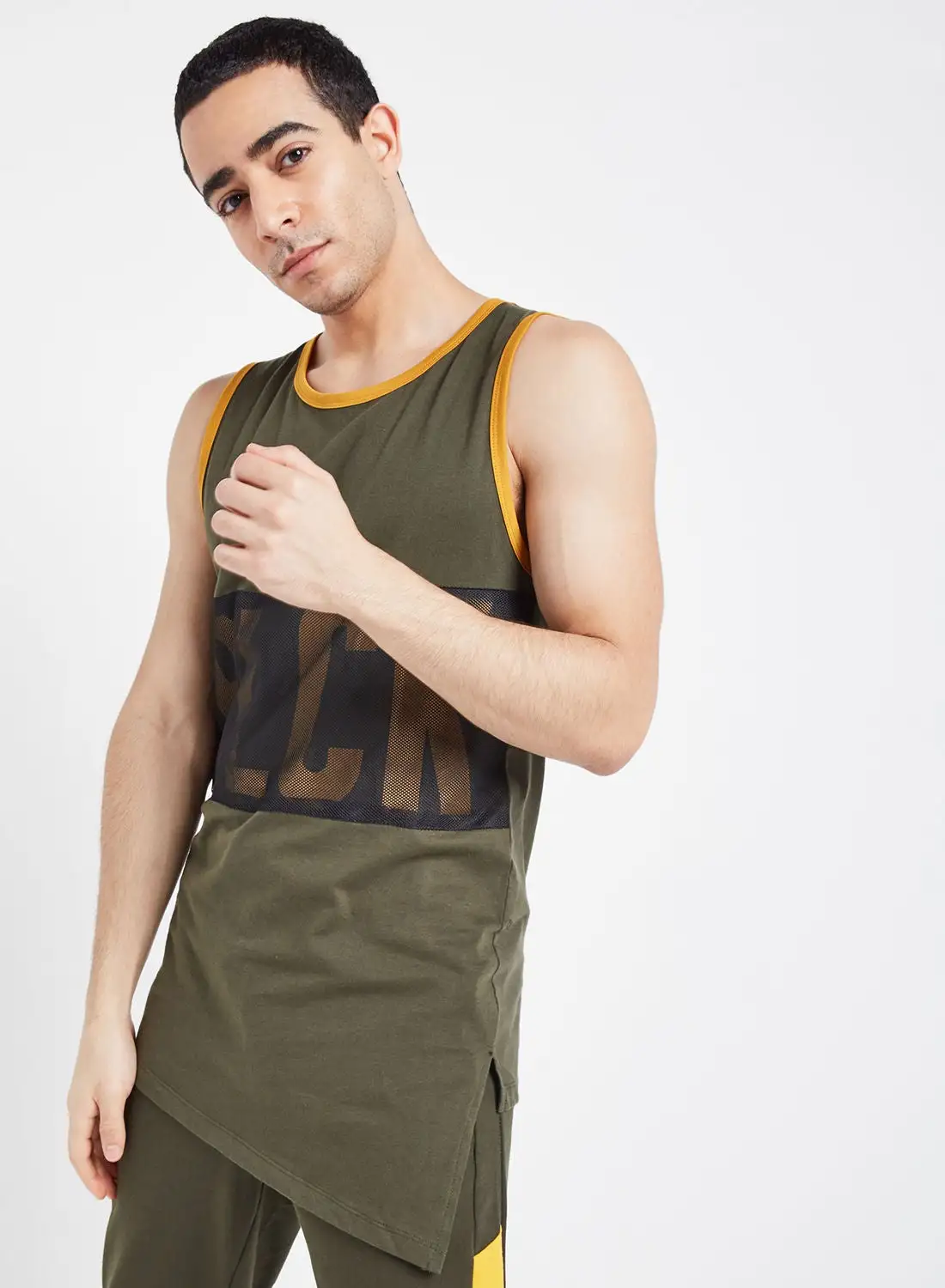 SKULT Asymmetric Hem Vest Olive