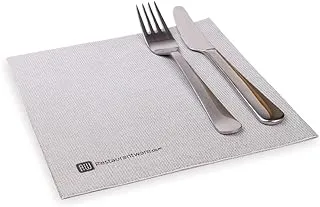 Paper dinner napkins, 2 ply napkins, disposable dinner napkins - grey - 16'' x 16'' - luxnap micropoint - 1800ct box - restaurantware