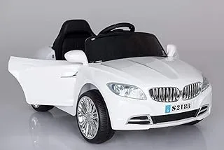 Dorsa Kids Electric Bmw Style Coupe Ride On Car With Rc,Music And Lights White, 2188-T-White