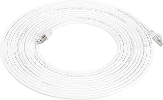 Amazon Basics RJ45 Cat 7 High-Speed Gigabit Ethernet Patch Internet Cable, 10Gbps, 600MHz - White, 25-Foot (7.5M)