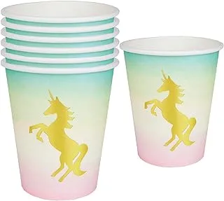 Talking Tables We Heart Unicorns Paper Cups 12-Piece, 250 ml Capacity