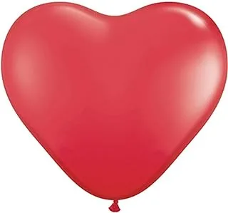 Qualatex Heart Latex Balloon 100 Pieces, 11 Inch Size, Red