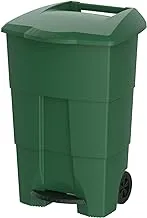 Cosmoplast 100 Liter Step-On Waste Bin - Heather Green