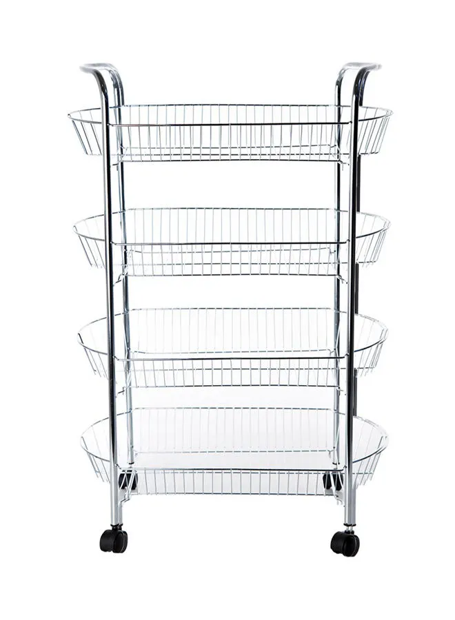 Feelings 4-Layer Vegetable Trolley Silver 4Liters