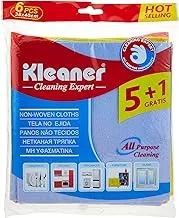 LIAO Kleaner Non-Woven Cleaning Cloth for Home and Auto Size 38*40cm (Pack of 6)