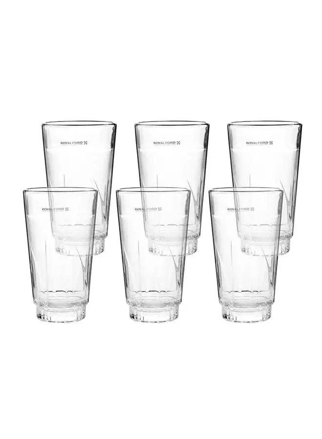 Royalford 6-Piece Tumbler Set Clear 355ml 