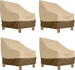 Classic Accessories Veranda Water-Resistant 38 Inch Deep Seated Patio Lounge Chair Cover, 4 Pack, Patio Furniture Covers