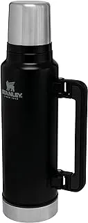 Stanley Classic Legendary Bottle 1.4L / 1.5QT Matte Black – BPA FREE Stainless Steel Thermos | Hot for 40 Hours | Leakproof Lid Doubles as Cup | Dishwasher Safe