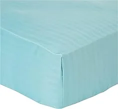 Hotel Linen Klub DEYARCO Soft Comfort Stripe Microfiber Aqua Fitted Sheet Double 120 X 200 Cm