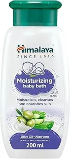 Himalaya Moisturizing Baby Bath | No Sulphate & Paraben Gentle Formula for No-Tears Baby Bath- 200ml