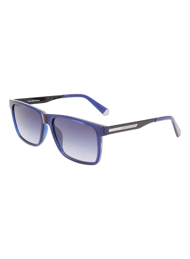 Calvin Klein Jeans Men's Full Rim Injected Modified Rectangle  Jeans Sunglasses  CKJ21624S-400-5716