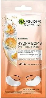 Garnier Skinactive Orange Juice Hydrating Eye Face Mask For Anti Dark Circles 6G, 1 Mask