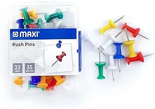 Maxi Push Pins 23mm 35 Pcs Assorted Colours, For Office And School Use, PPN35