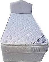 Deep Sleep Devan Bed with Headboard with Spring Pillow Top Mattress 160X190 cm